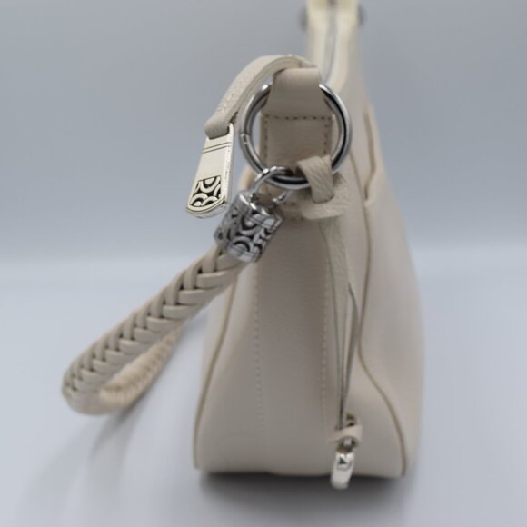 BRIGHTON Ivory Leather Hobo Style Shoulder Bag - Picture 3 of 7